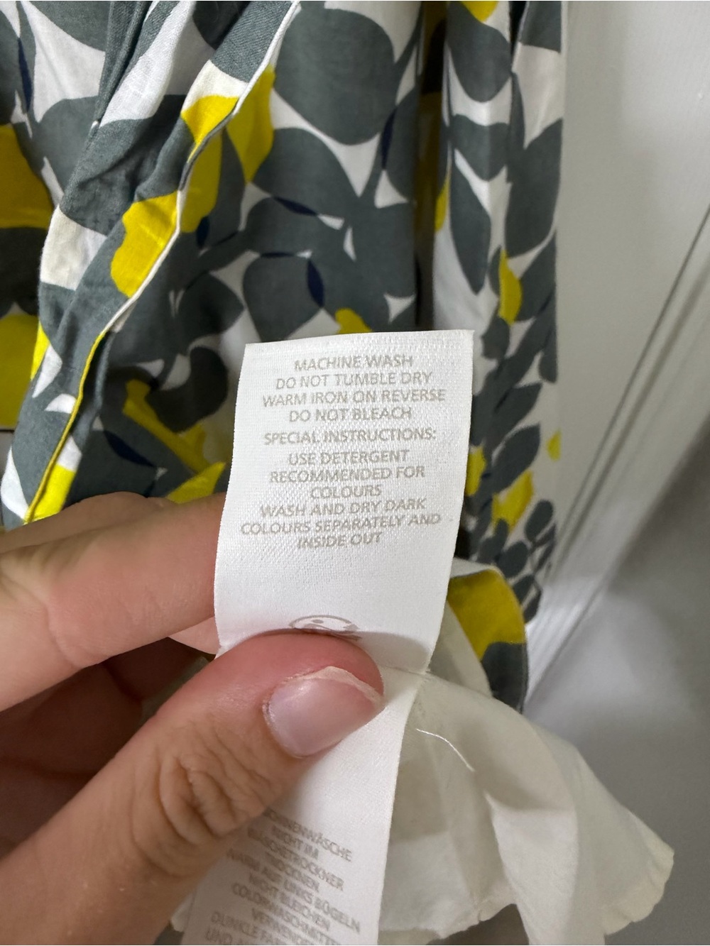 Boden Jade Fit & Flare Midi Dress 8 Lemon Print Cotton Linen Blend Summer Fruit - Picture 12 of 12